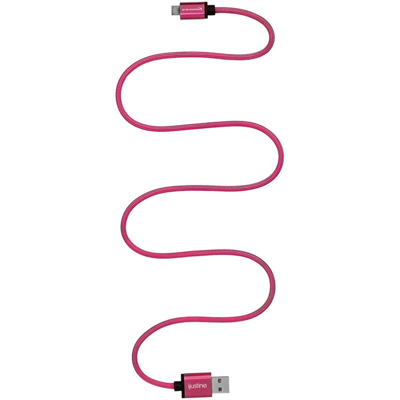 Kondor Blue iJustine Pink USB A to Micro USB Fast Charging Data Cable